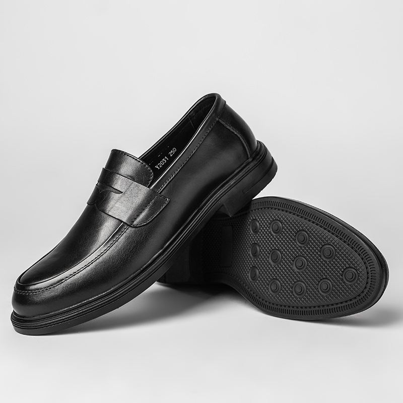 Herre Lædersko Casual Tålag Læder Business Herresko Kontor Loafers Bryllups Ungdomssko
