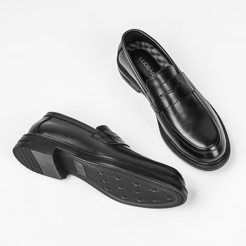 Herre Lædersko Casual Tålag Læder Business Herresko Kontor Loafers Bryllups Ungdomssko
