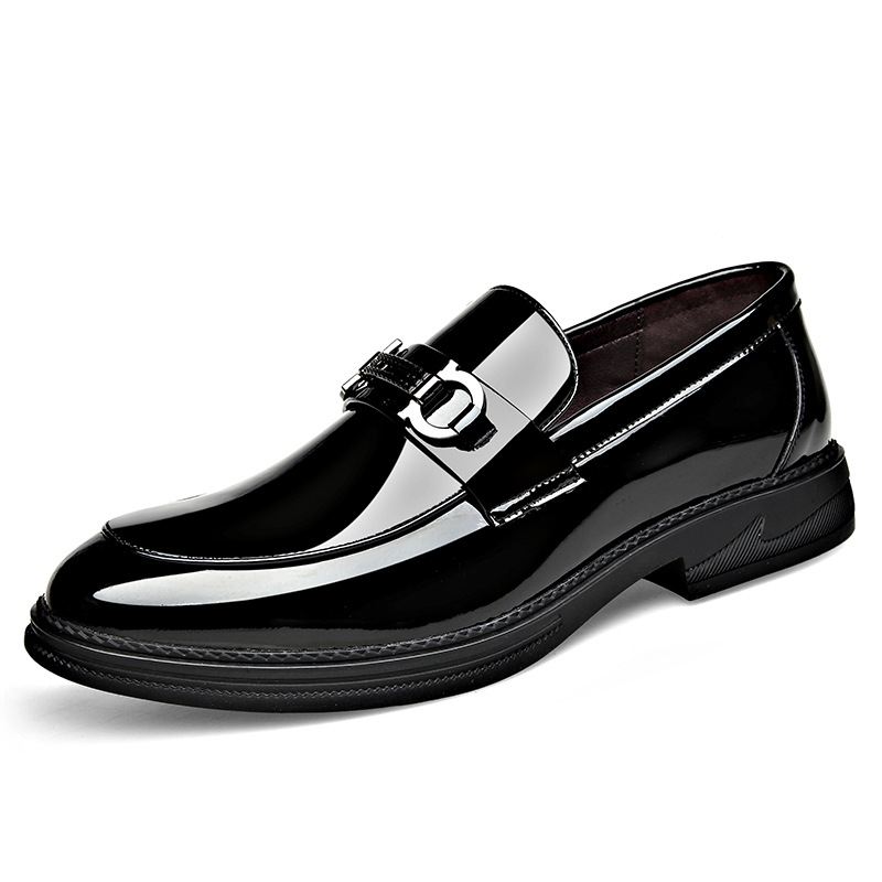 Lædersko Mænds Læder Loafers Afslappede Herresko Trendy Lyse Britiske All-match Små Business Formelle Sko
