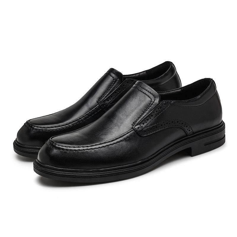 Mænds Business Lædersko Formel Kjole Arbejde Håndlavede Læder Loafers Slip-on Tyksålede Herresko