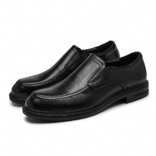Mænds Business Lædersko Formel Kjole Arbejde Håndlavede Læder Loafers Slip-on Tyksålede Herresko