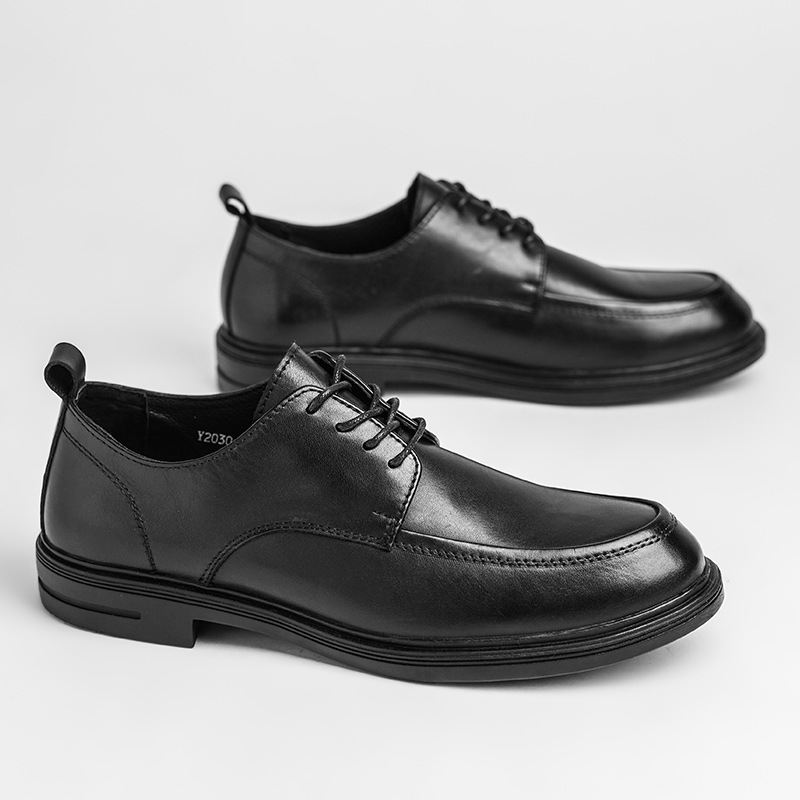 Mænds Lædersko Foråret Toplag Okselæder Formelle Sko Åndbar Blød Sål Business Casual