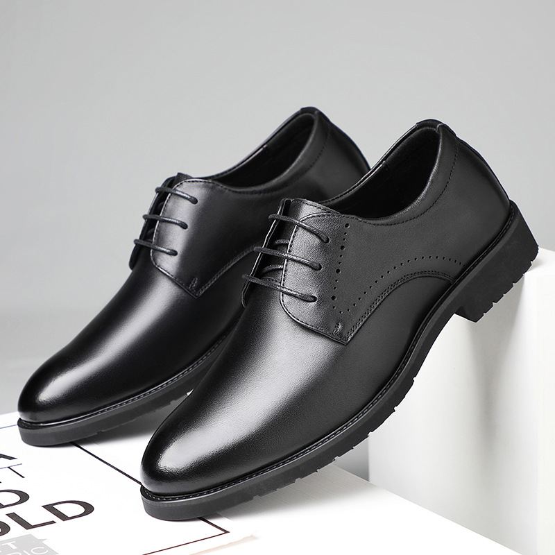 Toplag Okselæder Mænds Formelle Lædersko Business Casual Sko Herre Læder Spidse Tå Herresko Bløde