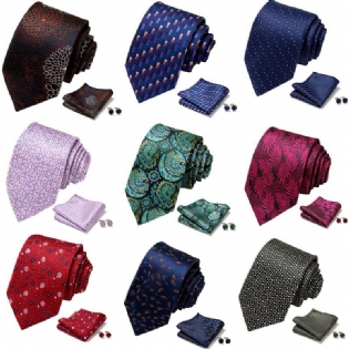 Slips Herre Business Professionel Kjole 3-delt Sæt Stribet Gaveæske Polyester Silke 7.5 cm Emballage