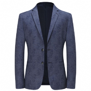 Blazer Jacquard Lille Jakkesæt Med To Knap Til Mænd Business Casual Top