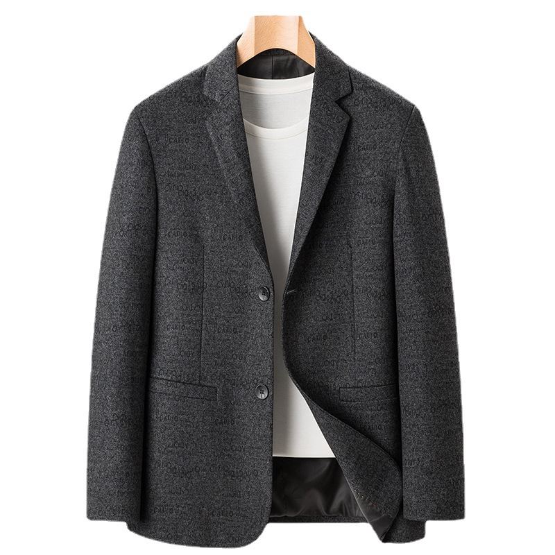 Herredragter 2022 Forår Og Efterår Ungdom Business Casual Plaid Jakkesæt Herre Tynd Frakke Herretøj