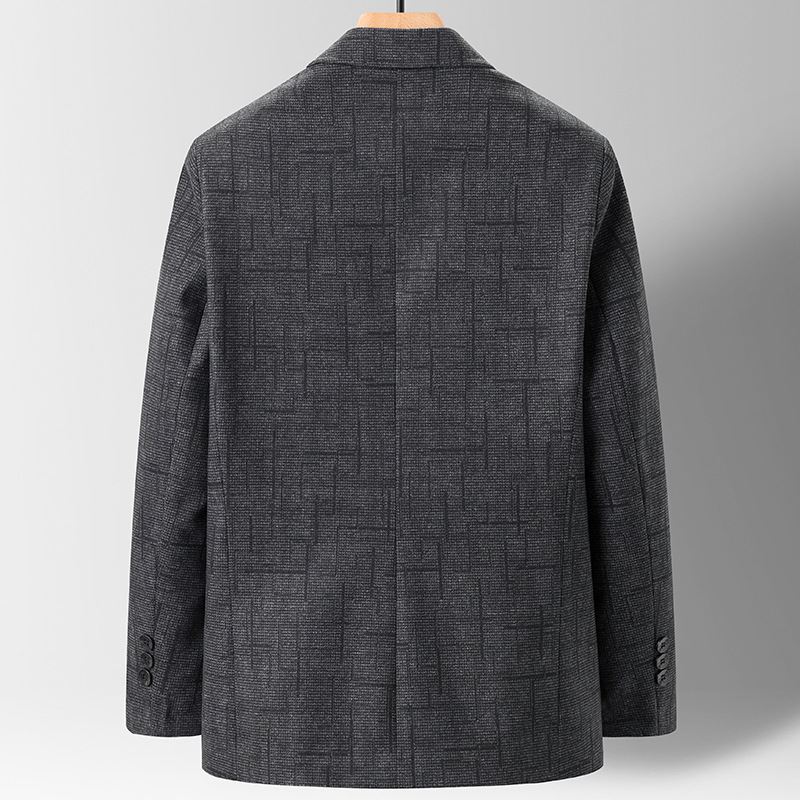 Herredragter 2022 Forår Og Efterår Ungdom Business Casual Plaid Jakkesæt Herre Tynd Frakke Herretøj