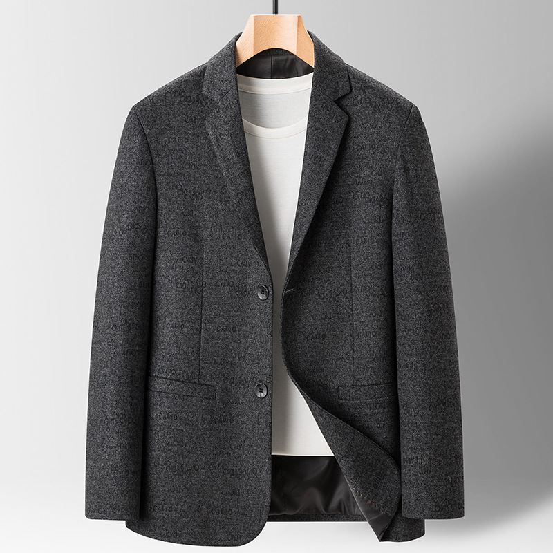 Herredragter 2022 Forår Og Efterår Ungdom Business Casual Plaid Jakkesæt Herre Tynd Frakke Herretøj