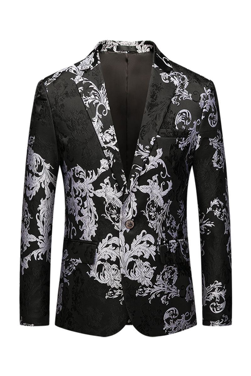 Mænds Business Casual Jakkesæt Palace Broderet Med Én Knap Top