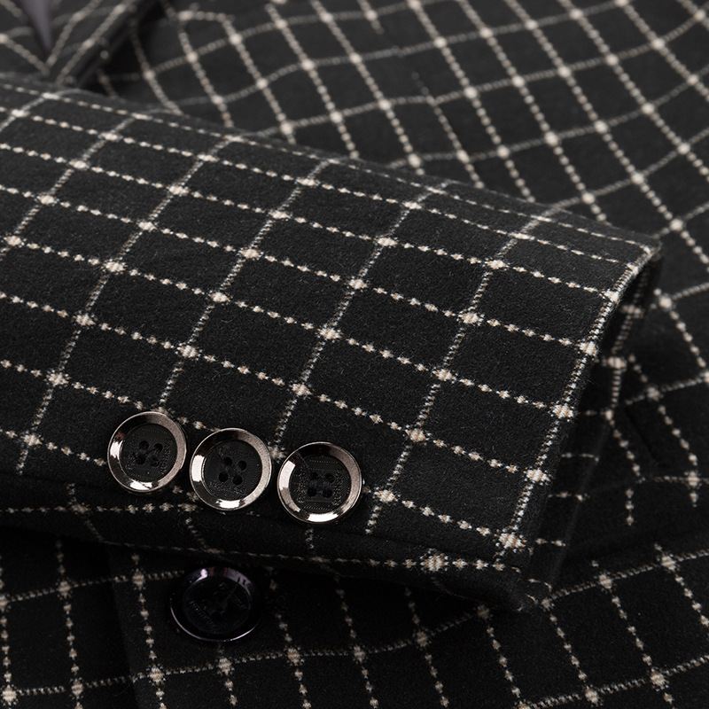 Mænds Business Casual Plaidjakke Modetrend Herreoverdel Forår Og Efterår Slim Fit