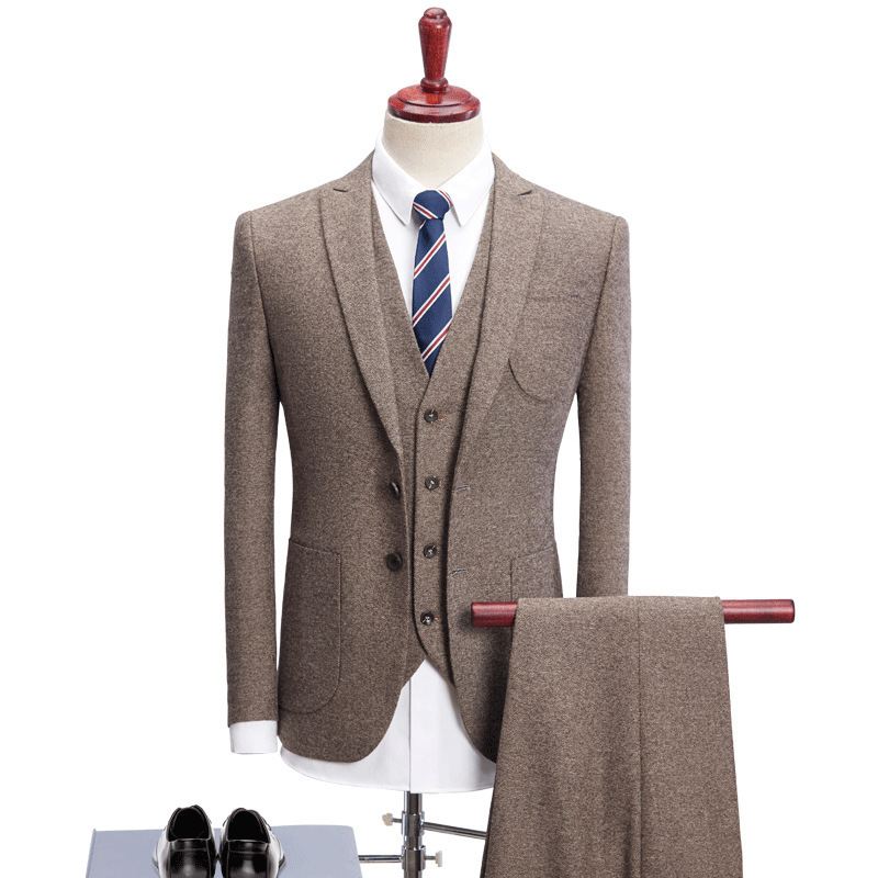 Herredragt Tredelt Slim Fit Ungdomsmode Hot Salg Herredragter