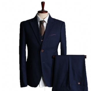 Sæt Jakkesæt Mænds Selvdyrkning Business Casual Professionel Formel Todelt Bedste Mand Og Brudgom Bryllup Dragt Kjole