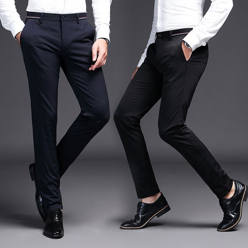 2022 Sommer Mænds Bukser Smukke Elastiske Business Casual Slim Mode Lige Herre
