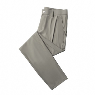 Ice Silke Bukser Herre Sommer Tynd Høj Elastisk Åndbar Business Casual Straight Arbejde Lange Trend Aircondition