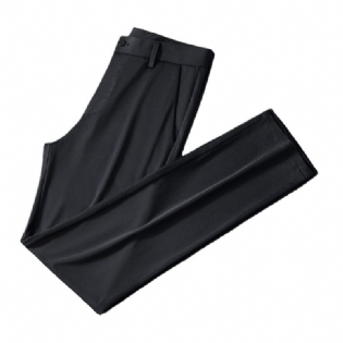 Sommer Ice Silke Bukser Herre Lette Og Tynde Åndbare Casual Elastiske Jernfrie Pendler Lige Lange